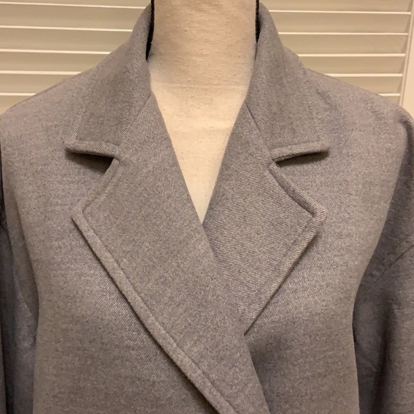 Free People Hannah Oversized Slouchy Blazer /Pea Coat in Washed Black - Picture 6 of 16